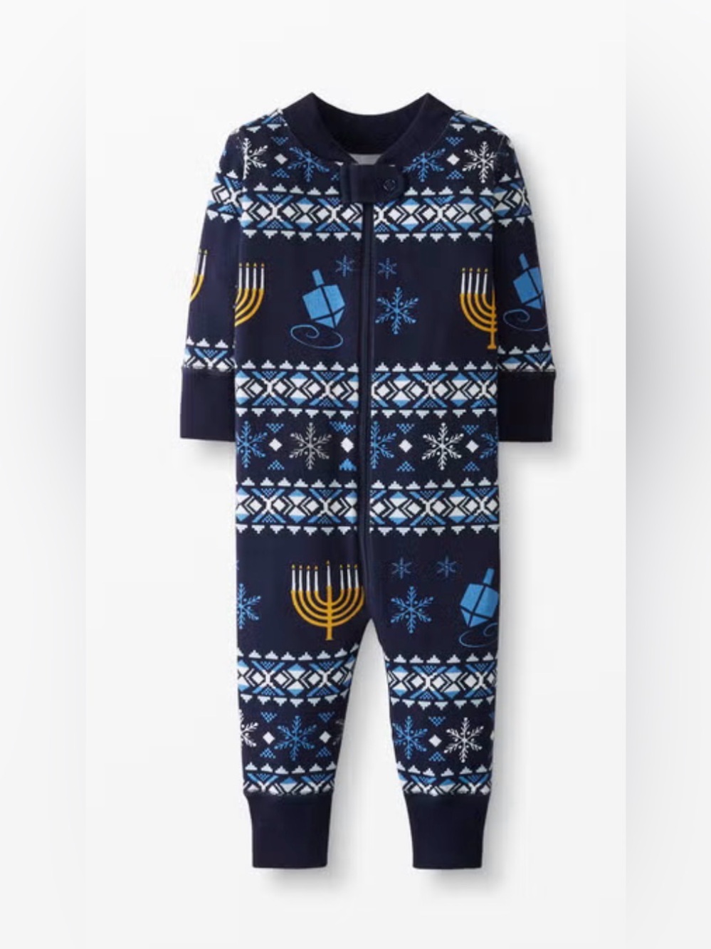 Hanna Andersson Baby Zip Sleeper Organic Cotton Eight Night Hanukkah Chanukah
